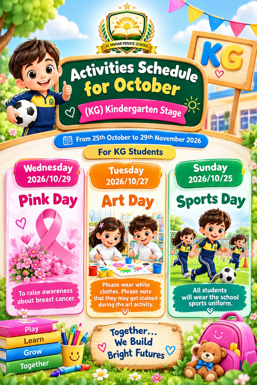 Activity Schedule - October Month